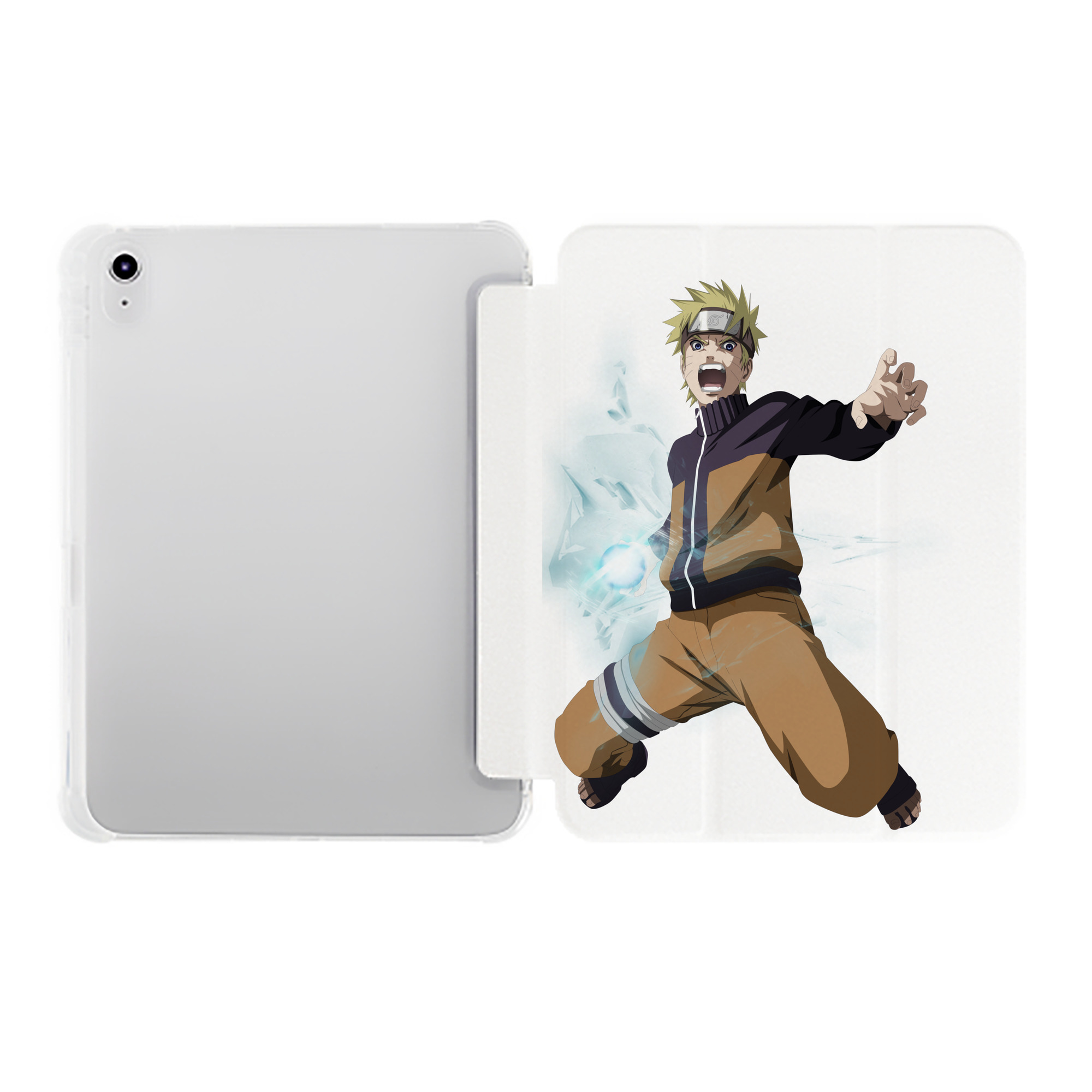 （画像用） NARUTO -ナルト- うずまき ナルト Uzumaki Naruto IPad ケース ペン収納付き 三つ折りスタンド PUレザー×シリコン 対応機種9.5/10.5/10.9インチ
